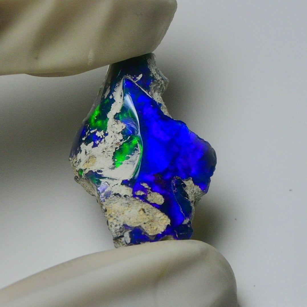 Blue Opal Rough 8.10 Carats | Natural Ethiopian Opal Rough - Ready for Cutting & Jewelry | AAA Grade Opal Raw