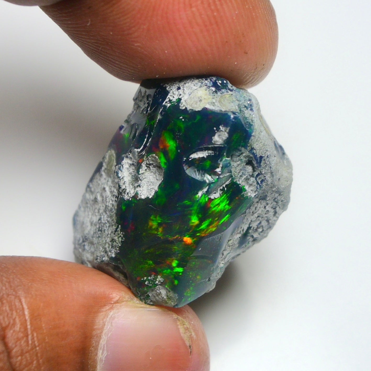 Smooth Black Opal Rough 36.45 Cts Natural Ethiopian Welo Opal Raw, Jewelry Grade