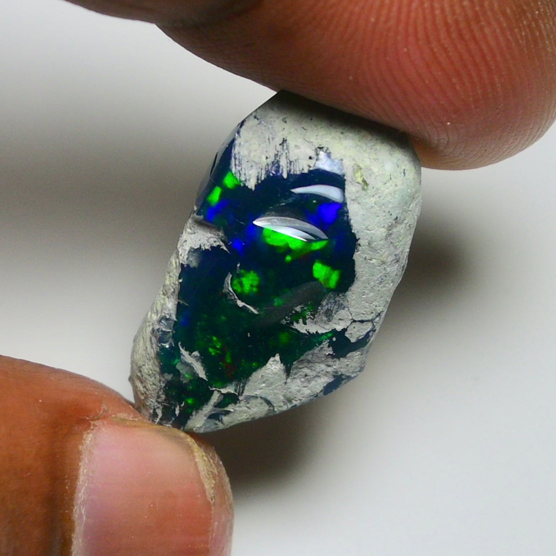 Smooth Black Opal Rough 13.35 Cts Natural Ethiopian Welo Opal Raw, Jewelry Grade