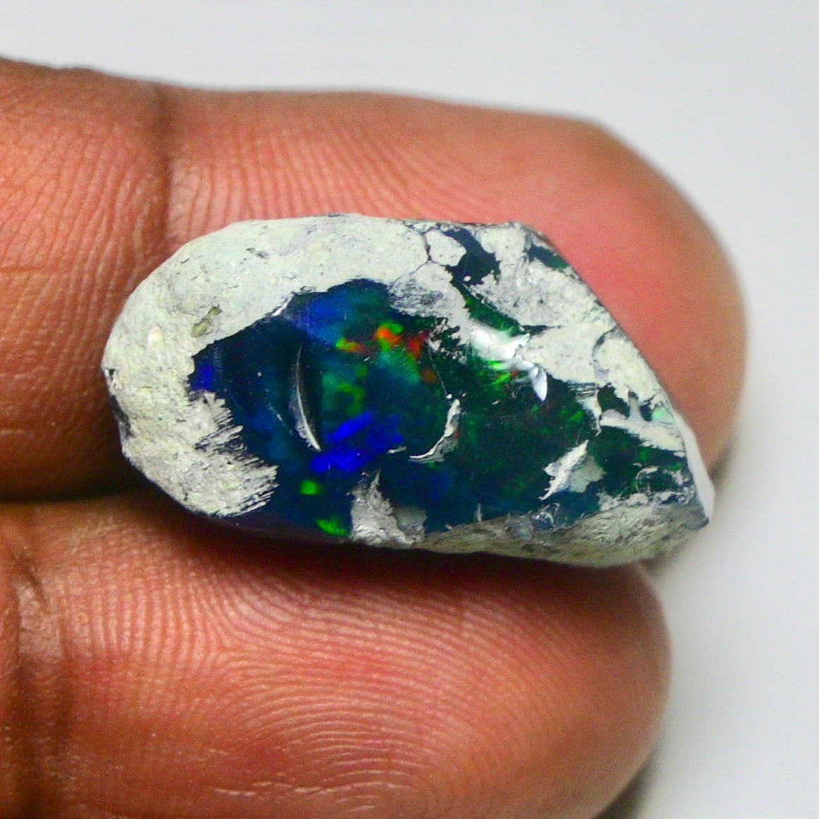 Smooth Black Opal Rough 13.35 Cts Natural Ethiopian Welo Opal Raw, Jewelry Grade