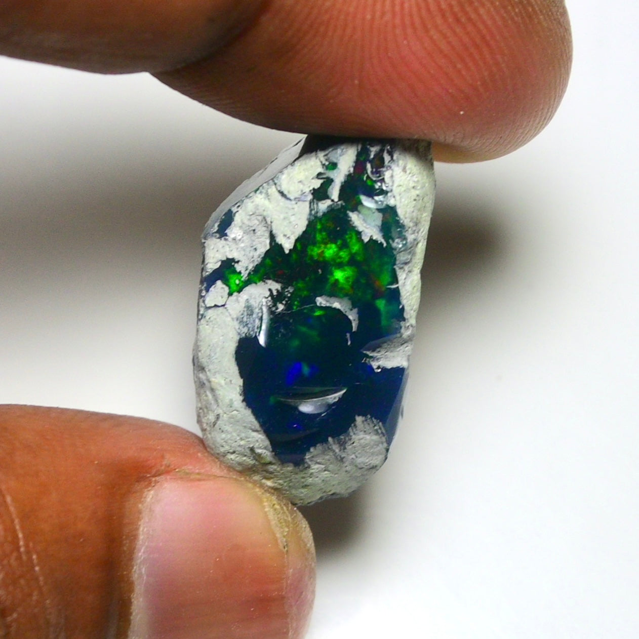 Smooth Black Opal Rough 13.35 Cts Natural Ethiopian Welo Opal Raw, Jewelry Grade