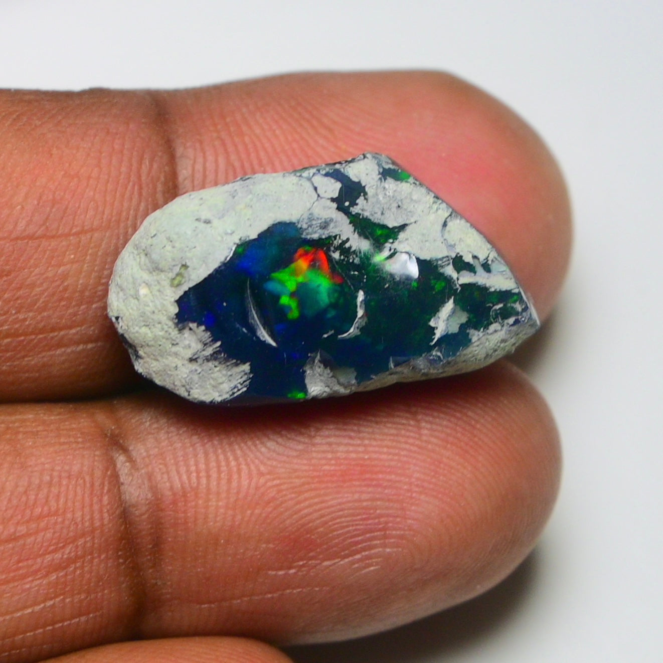 Smooth Black Opal Rough 13.35 Cts Natural Ethiopian Welo Opal Raw, Jewelry Grade