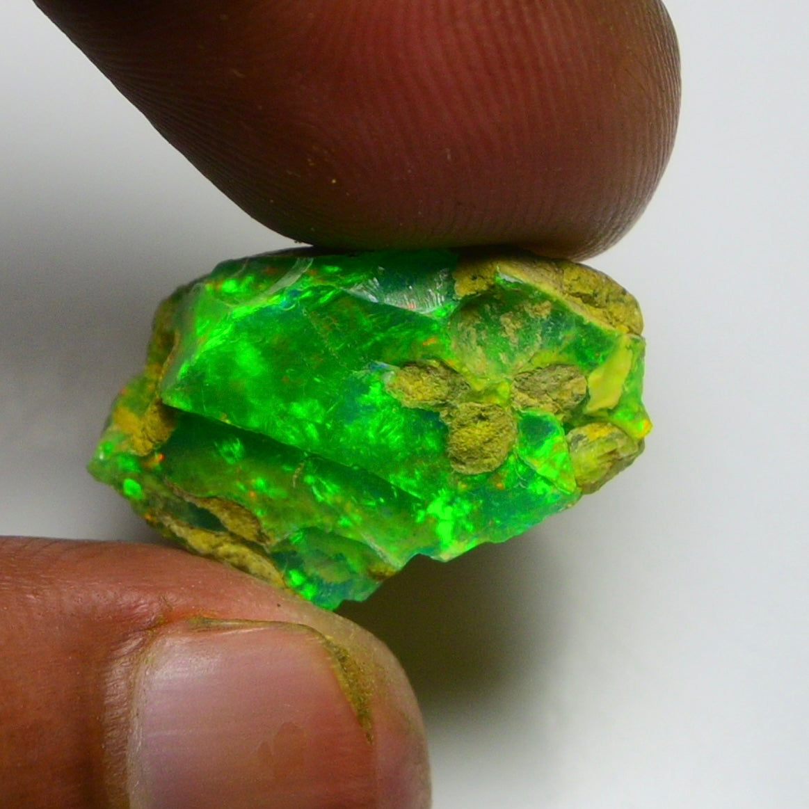 Green Opal 11.85 Carats | Natural Green Ethiopian Opal Rough - Ready for Cutting & Jewelry!