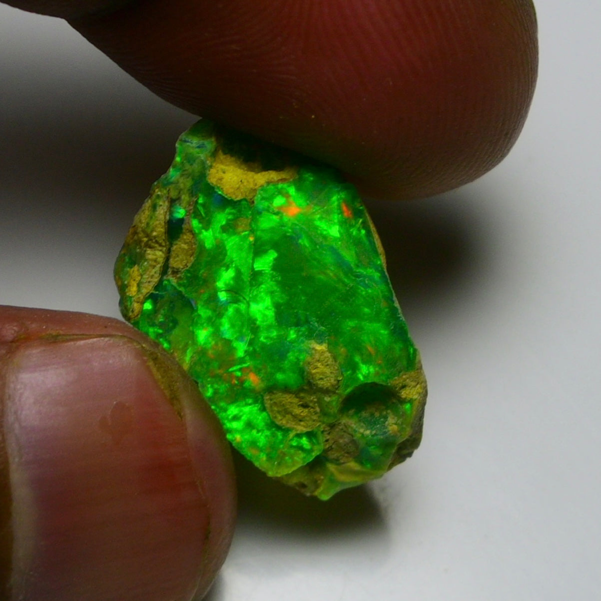 Green Opal 11.85 Carats | Natural Green Ethiopian Opal Rough - Ready for Cutting & Jewelry!
