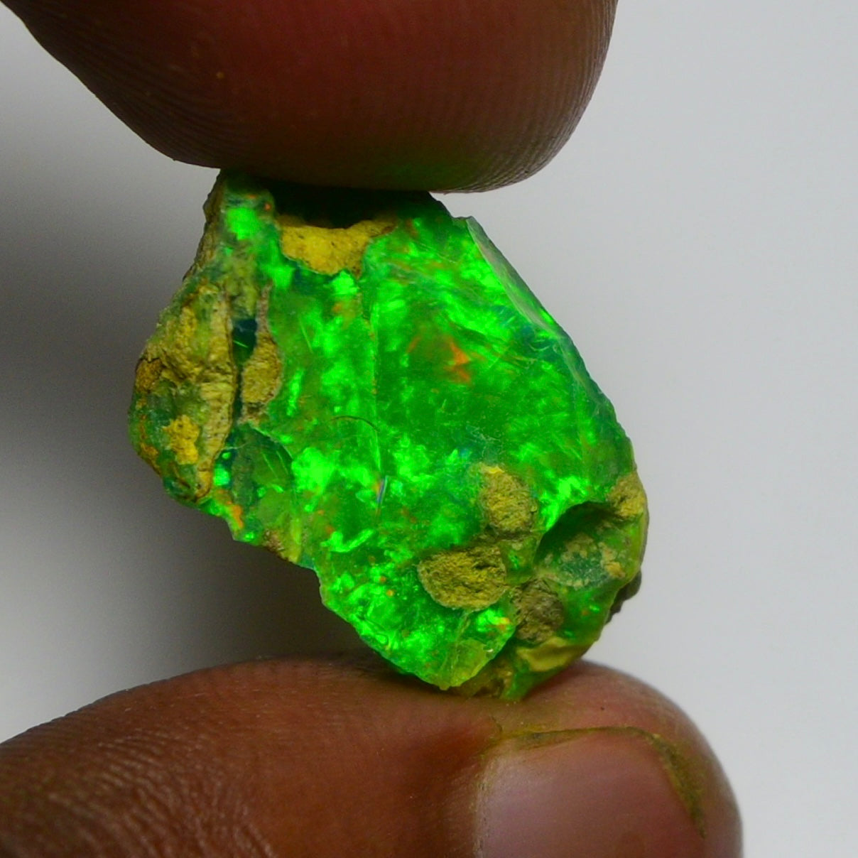 Green Opal 11.85 Carats | Natural Green Ethiopian Opal Rough - Ready for Cutting & Jewelry!