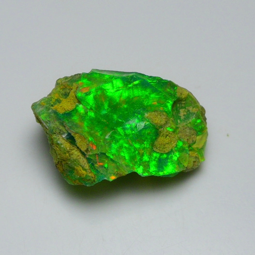 Green Opal 11.85 Carats | Natural Green Ethiopian Opal Rough - Ready for Cutting & Jewelry!