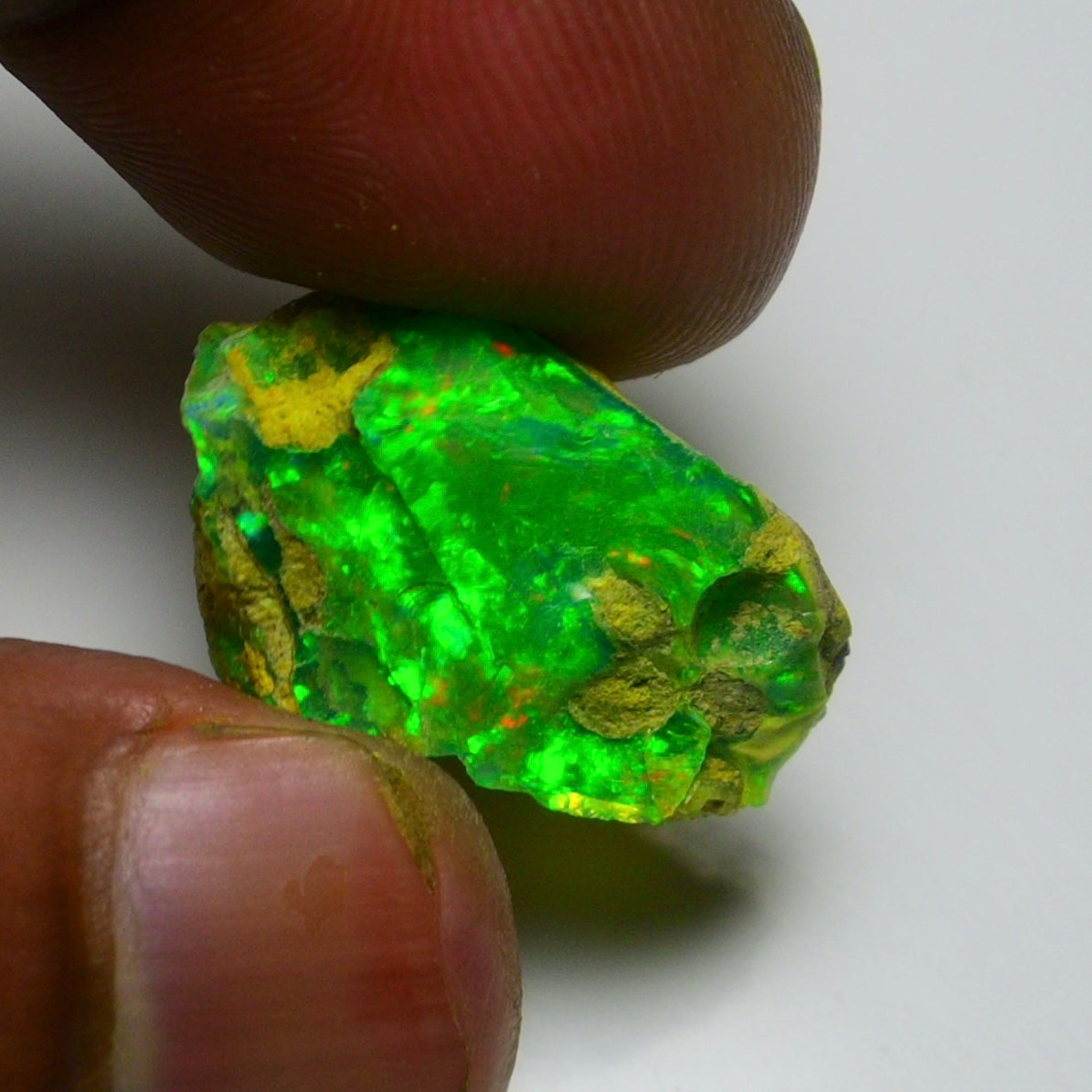 Green Opal 11.85 Carats | Natural Green Ethiopian Opal Rough - Ready for Cutting & Jewelry!