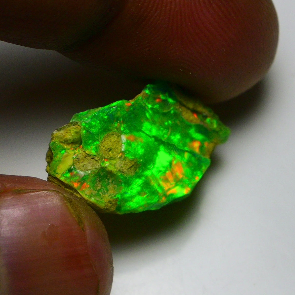 Green Opal 11.85 Carats | Natural Green Ethiopian Opal Rough - Ready for Cutting & Jewelry!