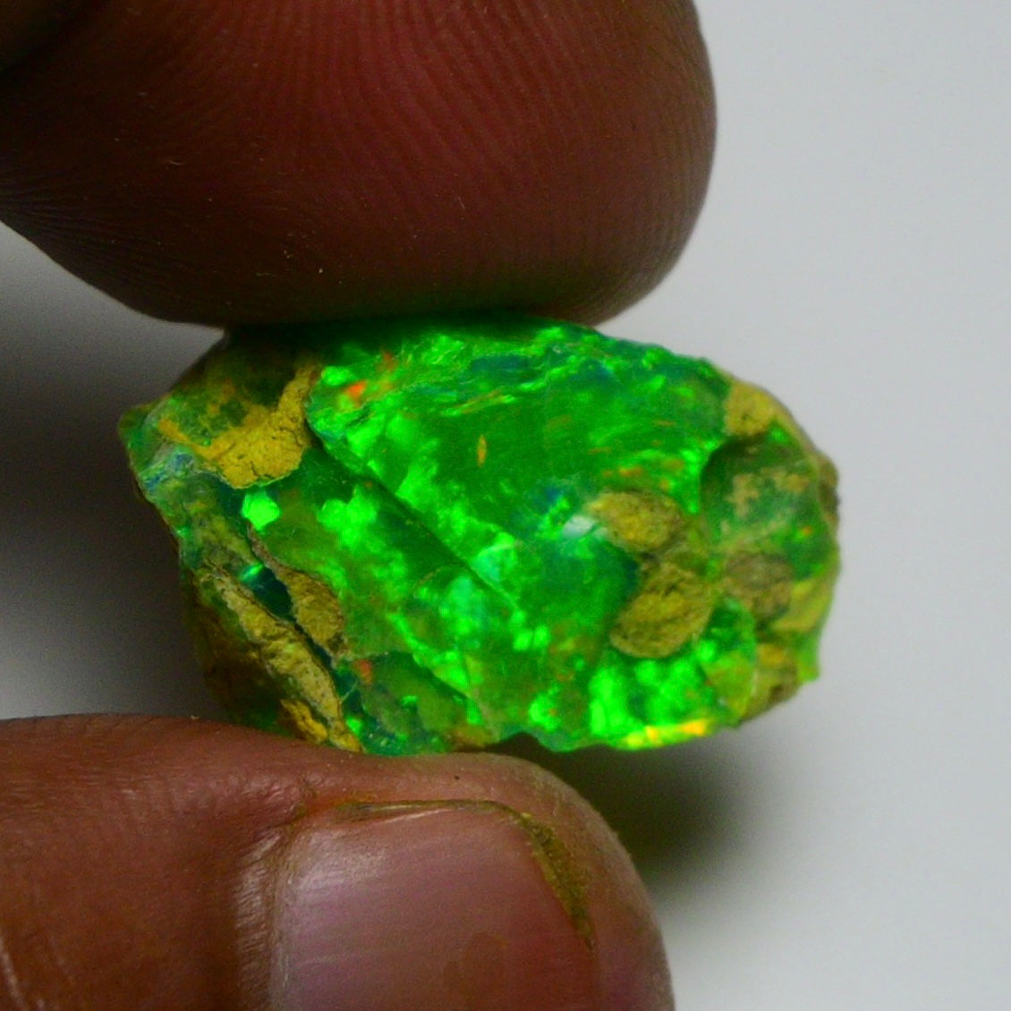 Green Opal 11.85 Carats | Natural Green Ethiopian Opal Rough - Ready for Cutting & Jewelry!