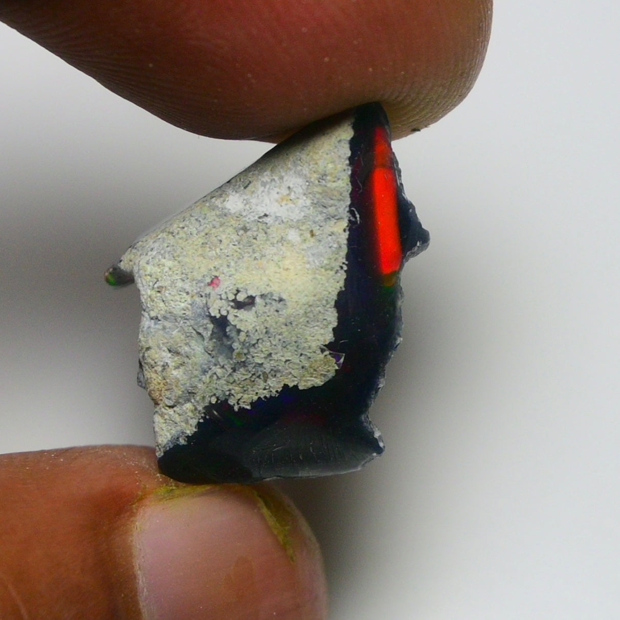 Black Opal 14.70 Carats | Natural Black Ethiopian Opal Rough - Ready for Cutting & Jewelry!