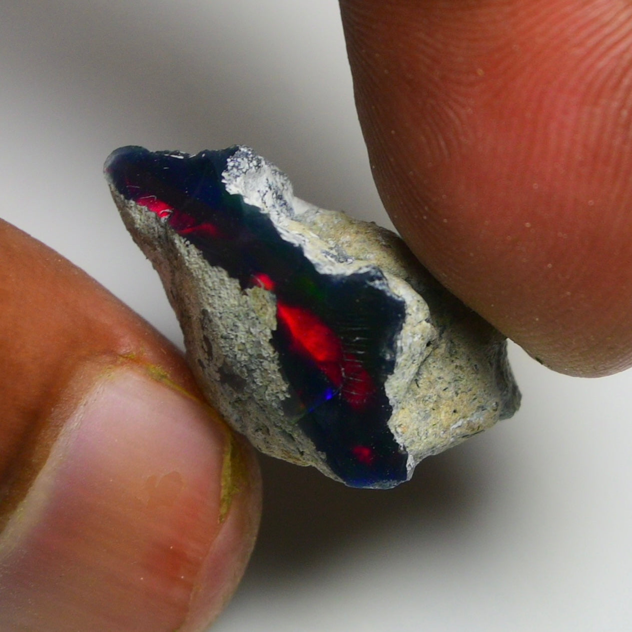Black Opal 14.70 Carats | Natural Black Ethiopian Opal Rough - Ready for Cutting & Jewelry!