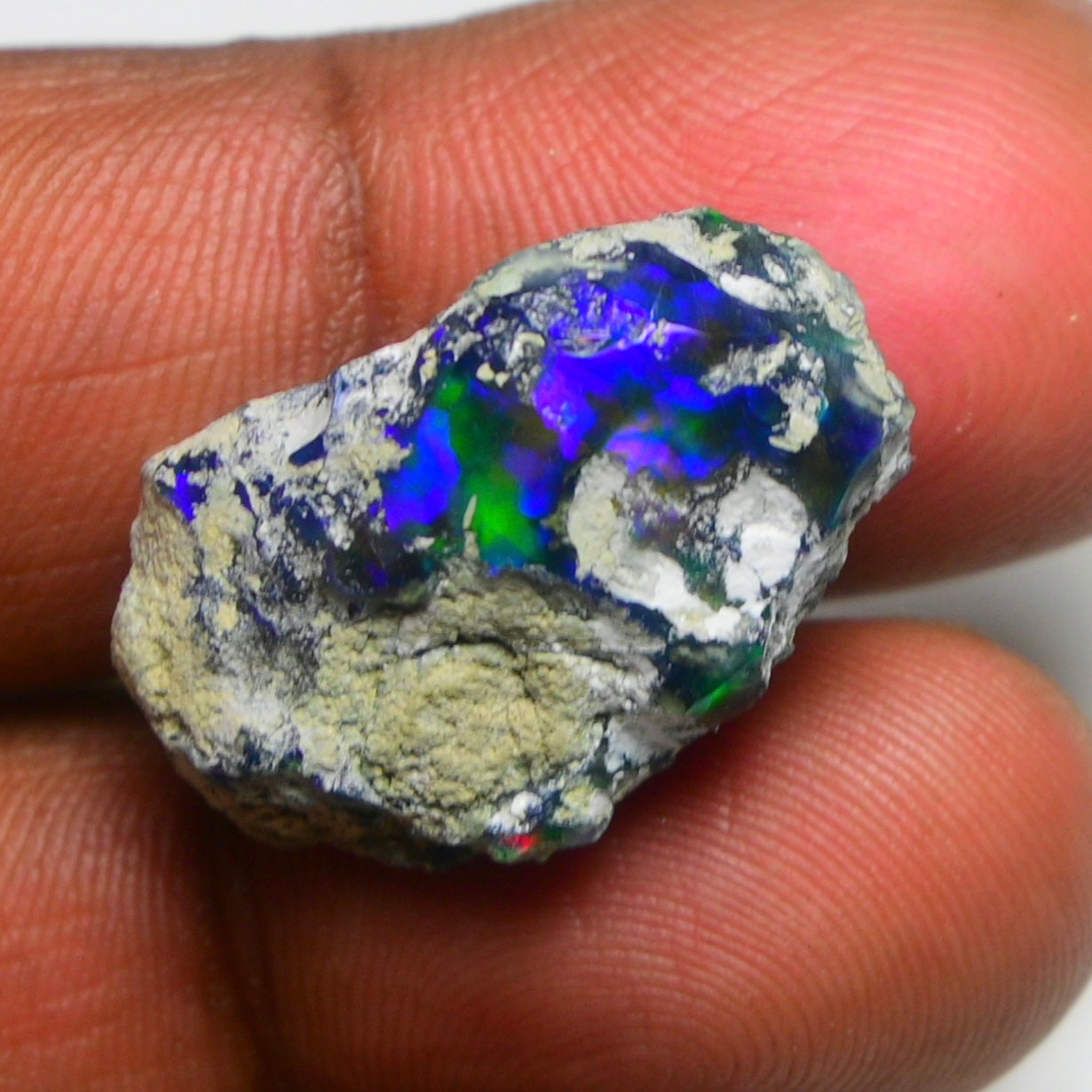 Black Opal 15.80 Carats | Natural Black Ethiopian Opal Rough - Ready for Cutting & Jewelry!