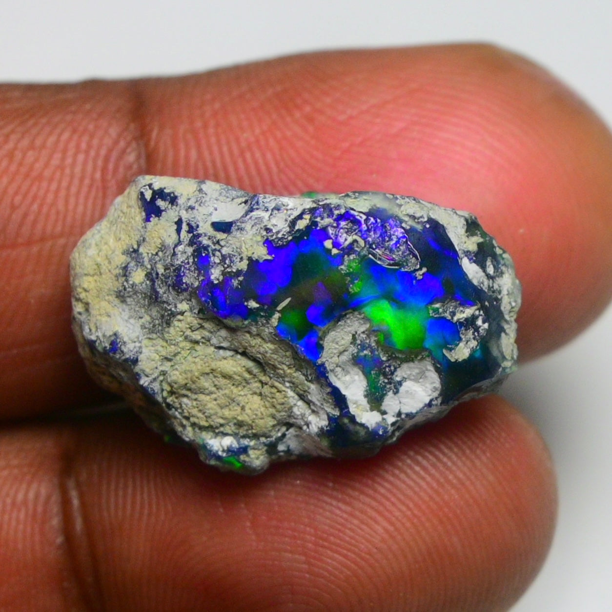Black Opal 15.80 Carats | Natural Black Ethiopian Opal Rough - Ready for Cutting & Jewelry!