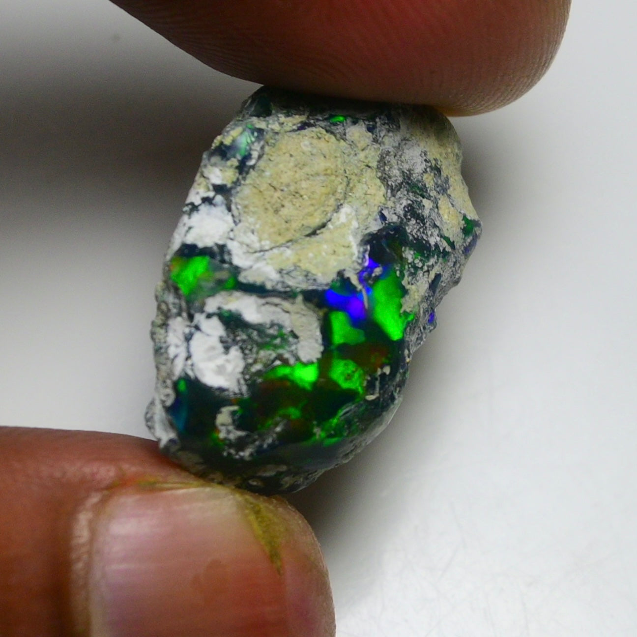 Black Opal 15.80 Carats | Natural Black Ethiopian Opal Rough - Ready for Cutting & Jewelry!