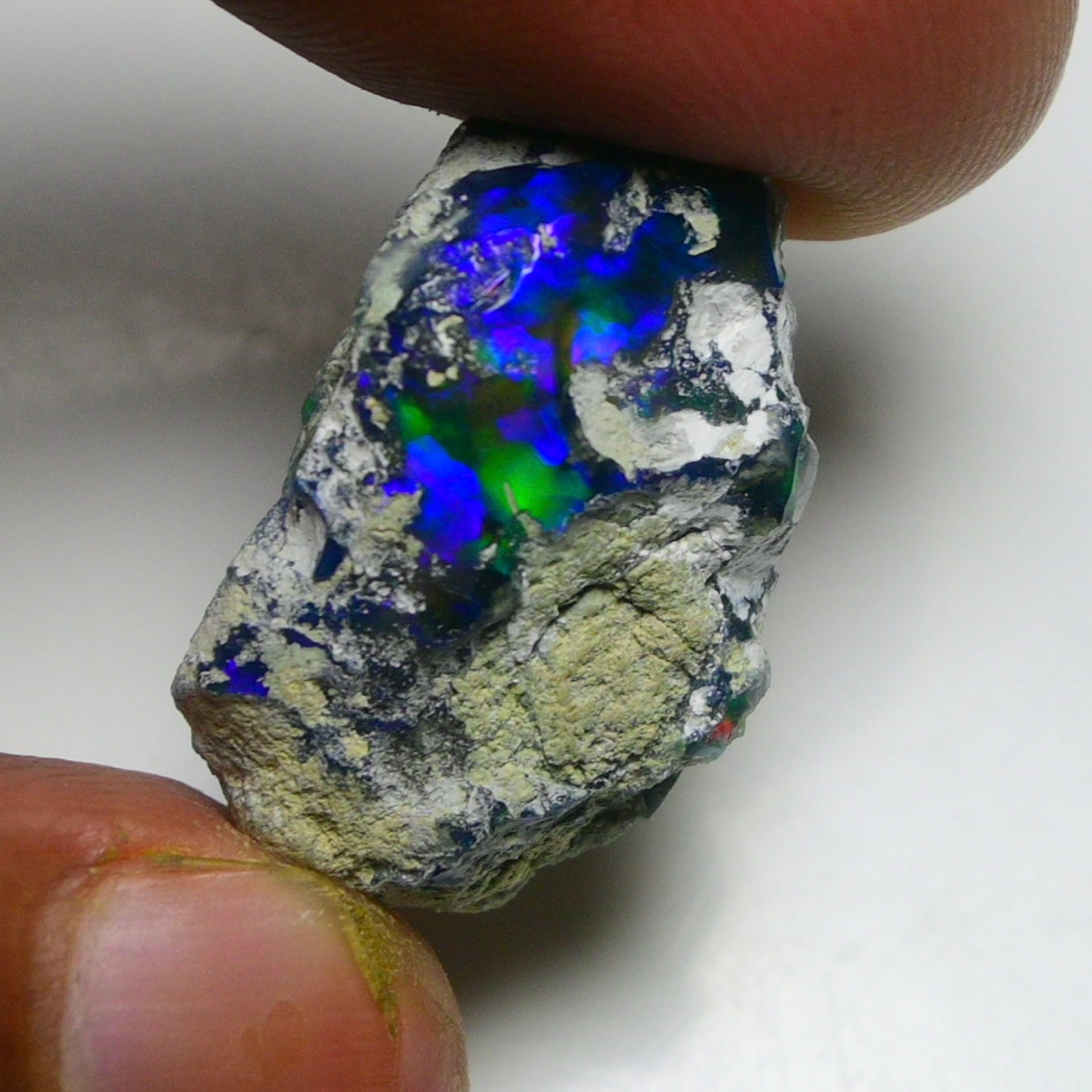Black Opal 15.80 Carats | Natural Black Ethiopian Opal Rough - Ready for Cutting & Jewelry!