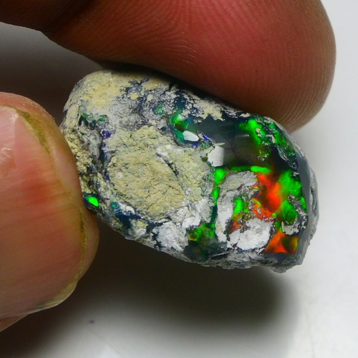 Black Opal 15.80 Carats | Natural Black Ethiopian Opal Rough - Ready for Cutting & Jewelry!