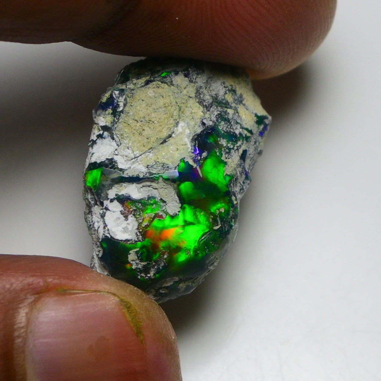 Black Opal 15.80 Carats | Natural Black Ethiopian Opal Rough - Ready for Cutting & Jewelry!