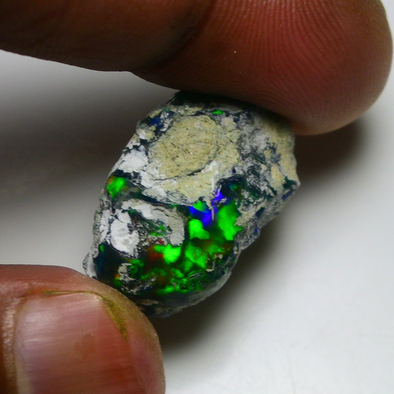 Black Opal 15.80 Carats | Natural Black Ethiopian Opal Rough - Ready for Cutting & Jewelry!