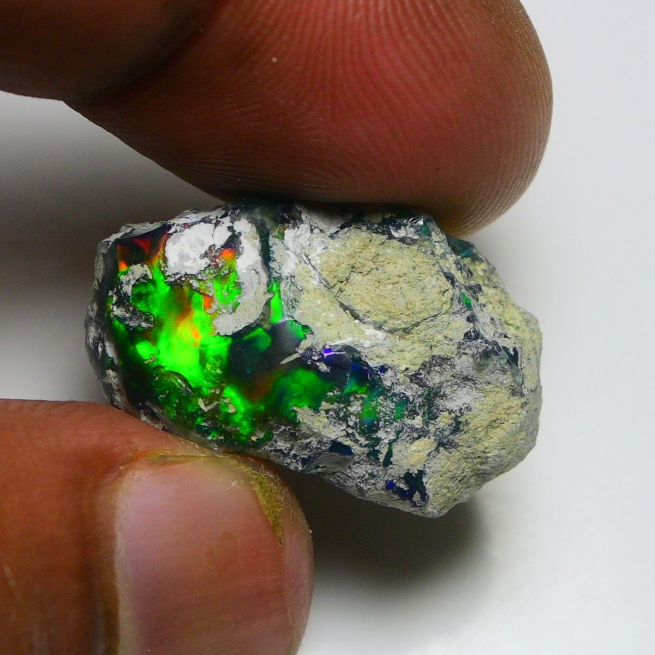 Black Opal 15.80 Carats | Natural Black Ethiopian Opal Rough - Ready for Cutting & Jewelry!