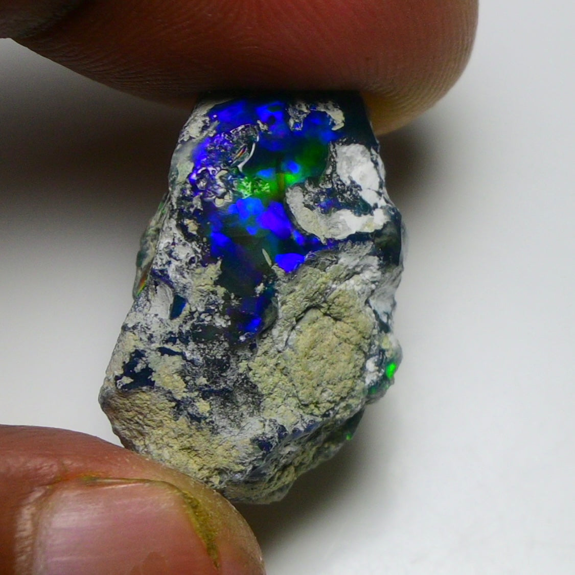 Black Opal 15.80 Carats | Natural Black Ethiopian Opal Rough - Ready for Cutting & Jewelry!