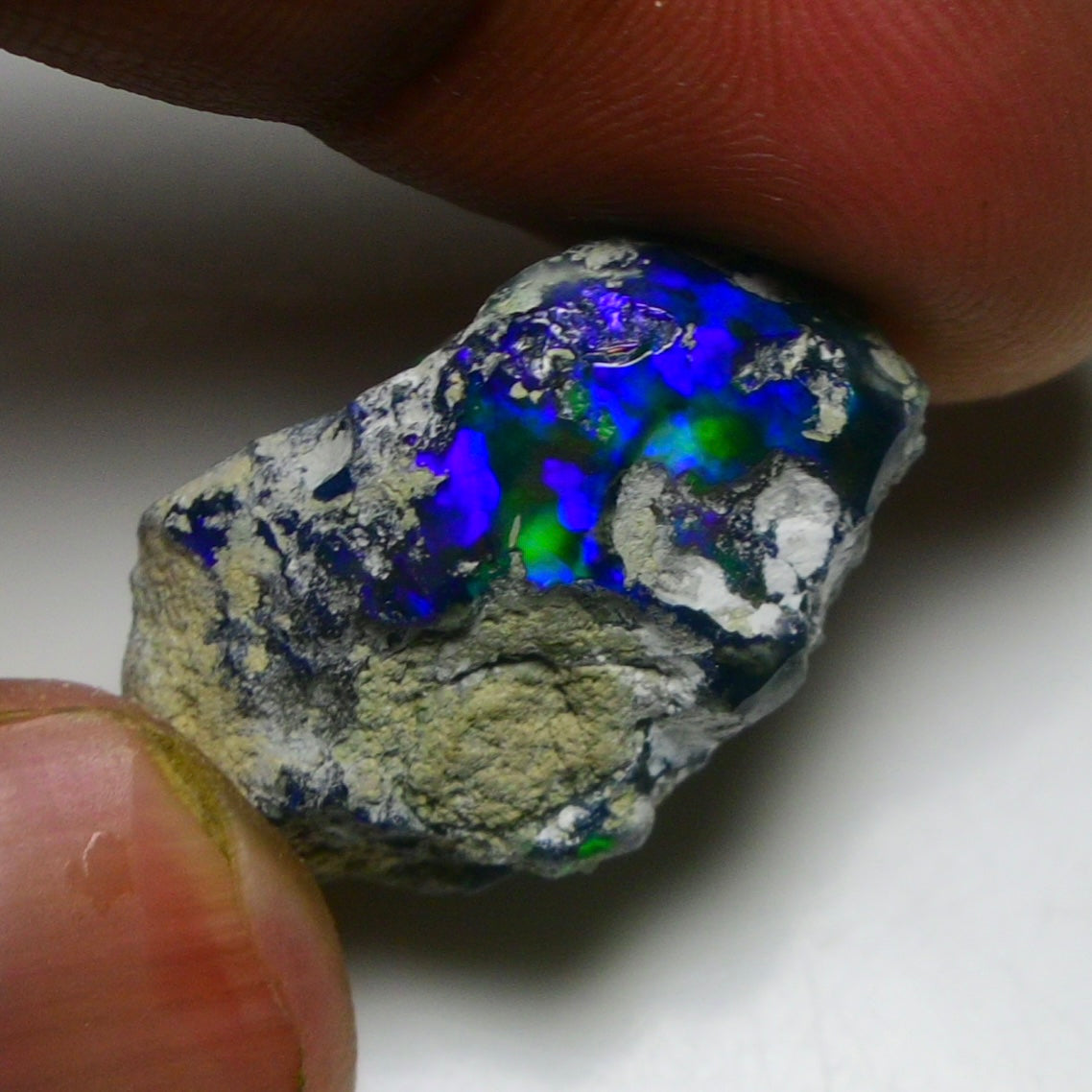 Black Opal 15.80 Carats | Natural Black Ethiopian Opal Rough - Ready for Cutting & Jewelry!