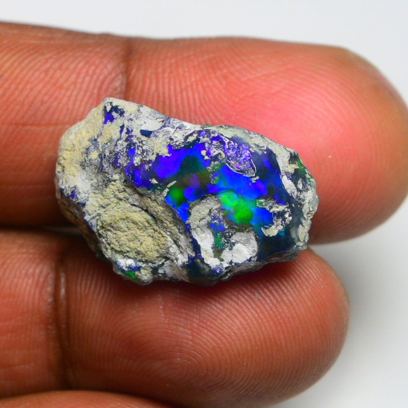 Black Opal 15.80 Carats | Natural Black Ethiopian Opal Rough - Ready for Cutting & Jewelry!
