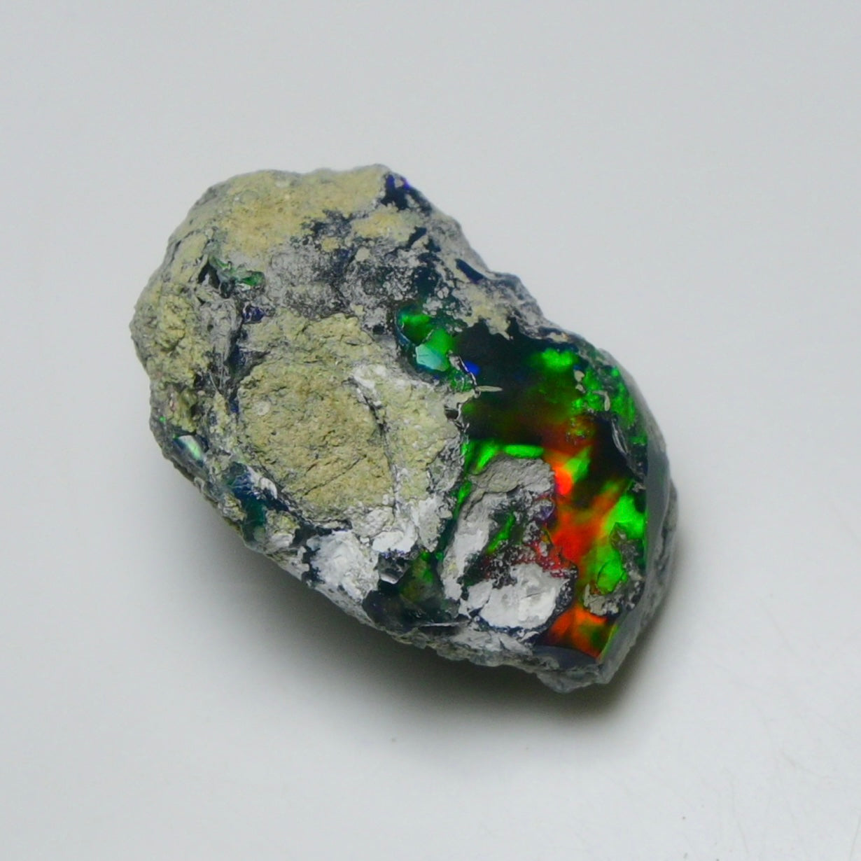 Black Opal 15.80 Carats | Natural Black Ethiopian Opal Rough - Ready for Cutting & Jewelry!