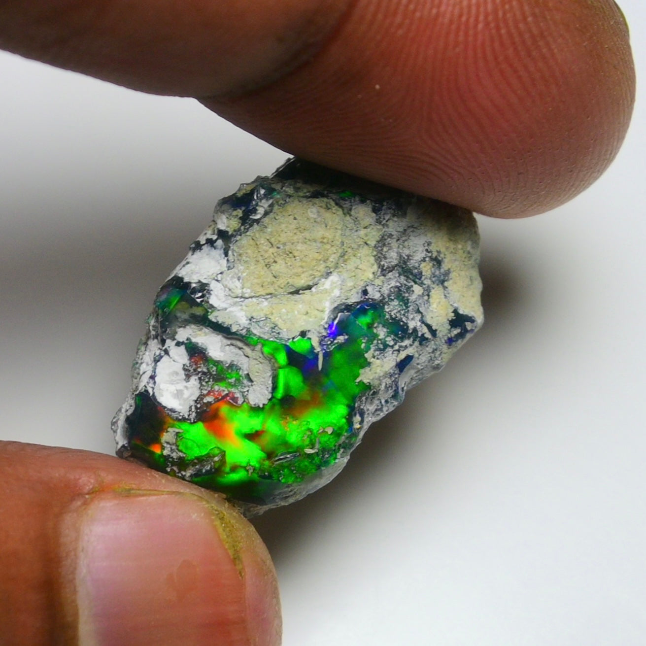 Black Opal 15.80 Carats | Natural Black Ethiopian Opal Rough - Ready for Cutting & Jewelry!