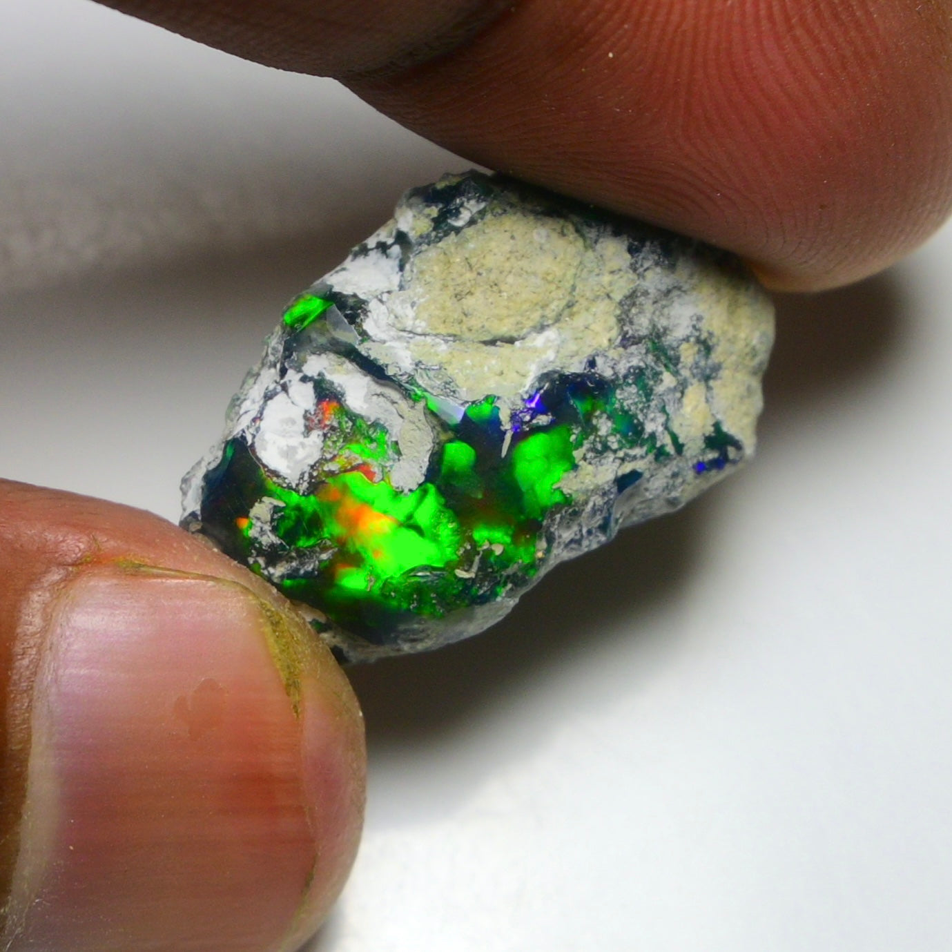 Black Opal 15.80 Carats | Natural Black Ethiopian Opal Rough - Ready for Cutting & Jewelry!