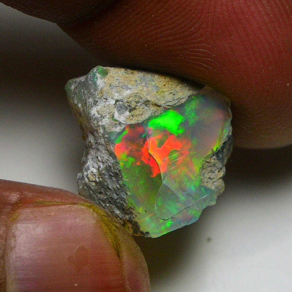 Black Opal 11.40 Carats | Natural Black Ethiopian Opal Rough - Ready for Cutting & Jewelry!