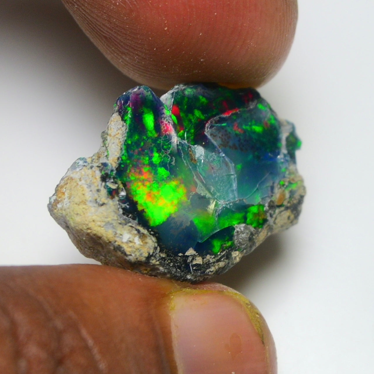 Black Opal 18.95 Carats | Natural Black Ethiopian Opal Rough - Ready for Cutting & Jewelry!