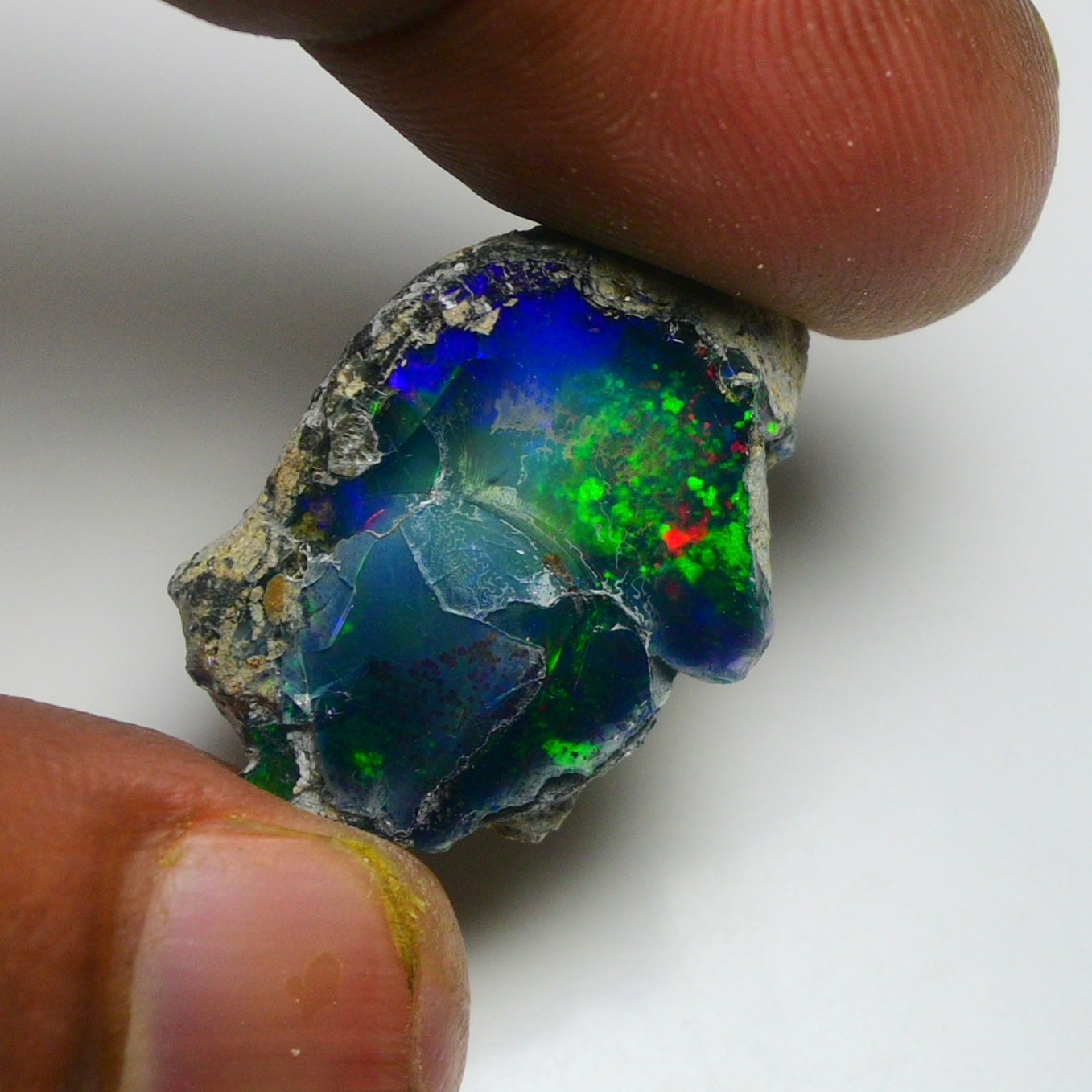 Black Opal 18.95 Carats | Natural Black Ethiopian Opal Rough - Ready for Cutting & Jewelry!
