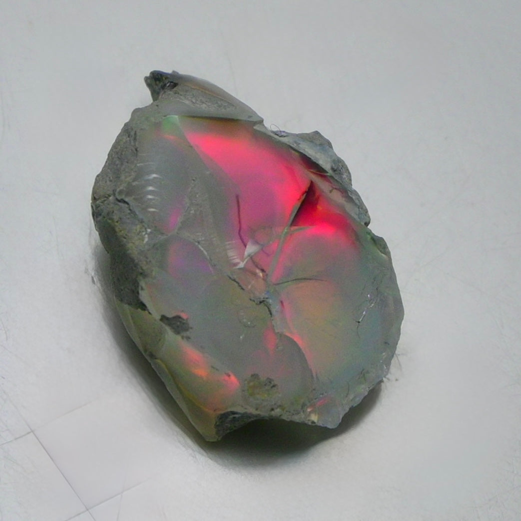 Black Opal 14.60 Carats | Natural Black Ethiopian Opal Rough - Ready for Cutting & Jewelry!