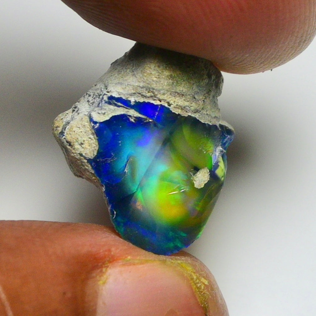 Black Opal 9.00 Carats | Natural Black Ethiopian Opal Rough - Ready for Cutting & Jewelry!