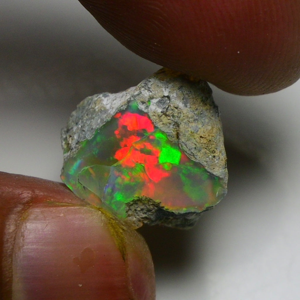 Black Opal 11.40 Carats | Natural Black Ethiopian Opal Rough - Ready for Cutting & Jewelry!