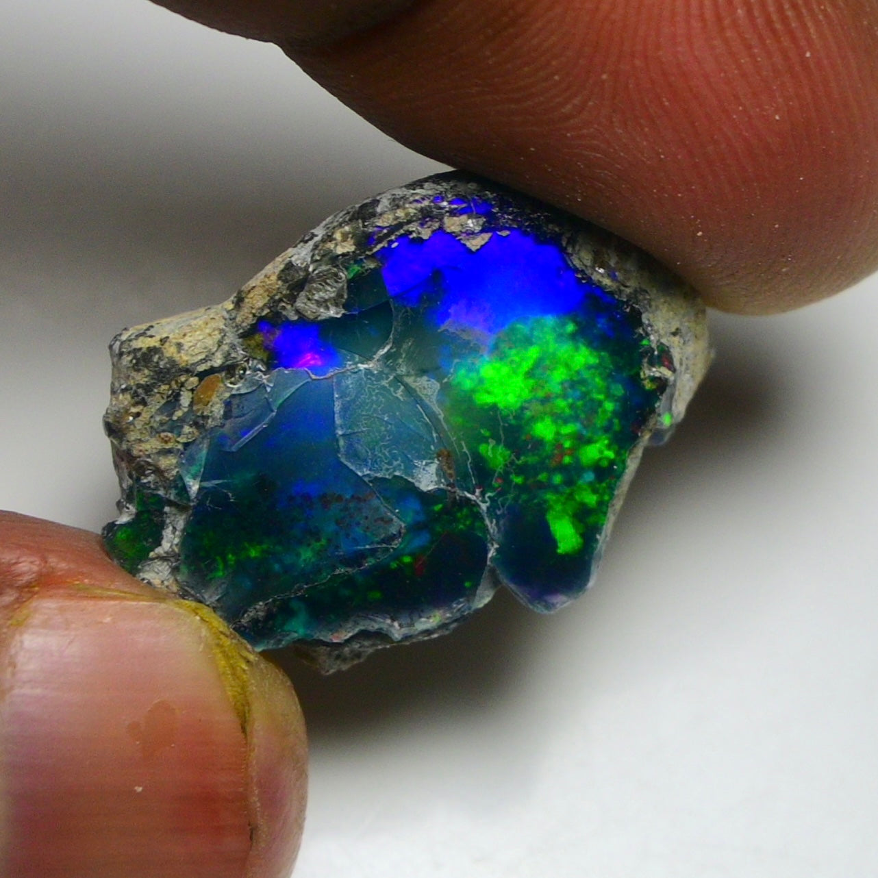 Black Opal 18.95 Carats | Natural Black Ethiopian Opal Rough - Ready for Cutting & Jewelry!