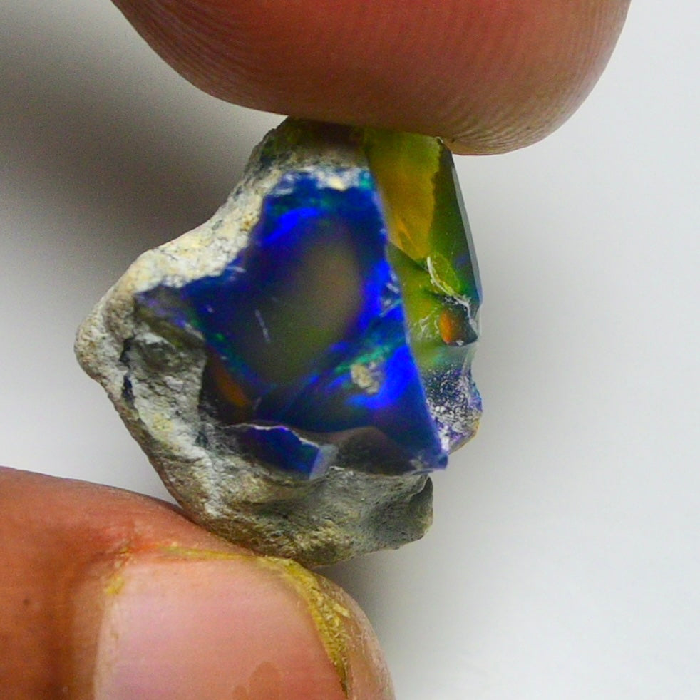 Black Opal 9.00 Carats | Natural Black Ethiopian Opal Rough - Ready for Cutting & Jewelry!