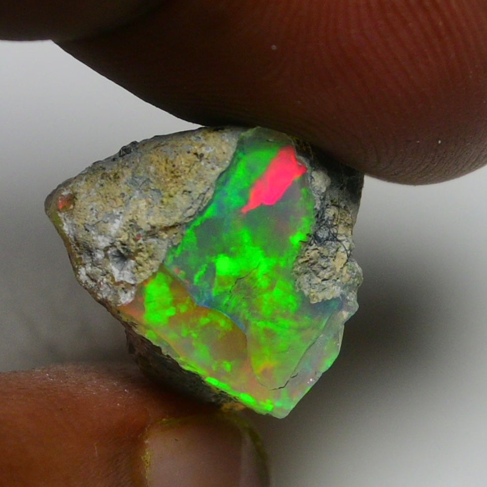Black Opal 11.40 Carats | Natural Black Ethiopian Opal Rough - Ready for Cutting & Jewelry!