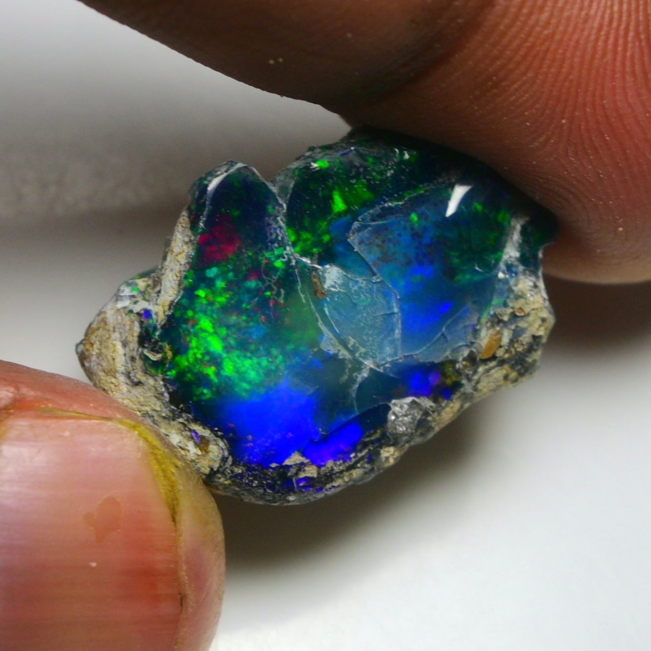 Black Opal 18.95 Carats | Natural Black Ethiopian Opal Rough - Ready for Cutting & Jewelry!