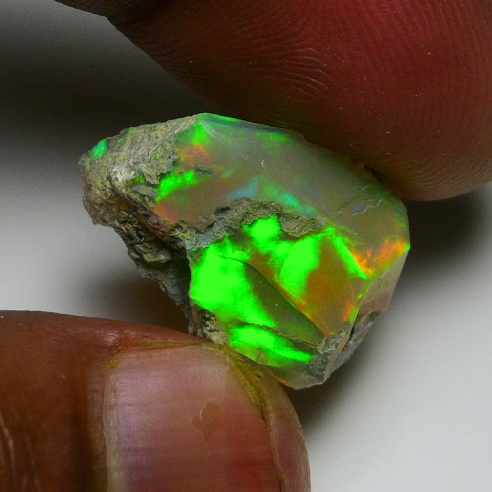 Black Opal 13.80 Carats | Natural Black Ethiopian Opal Rough - Ready for Cutting & Jewelry!