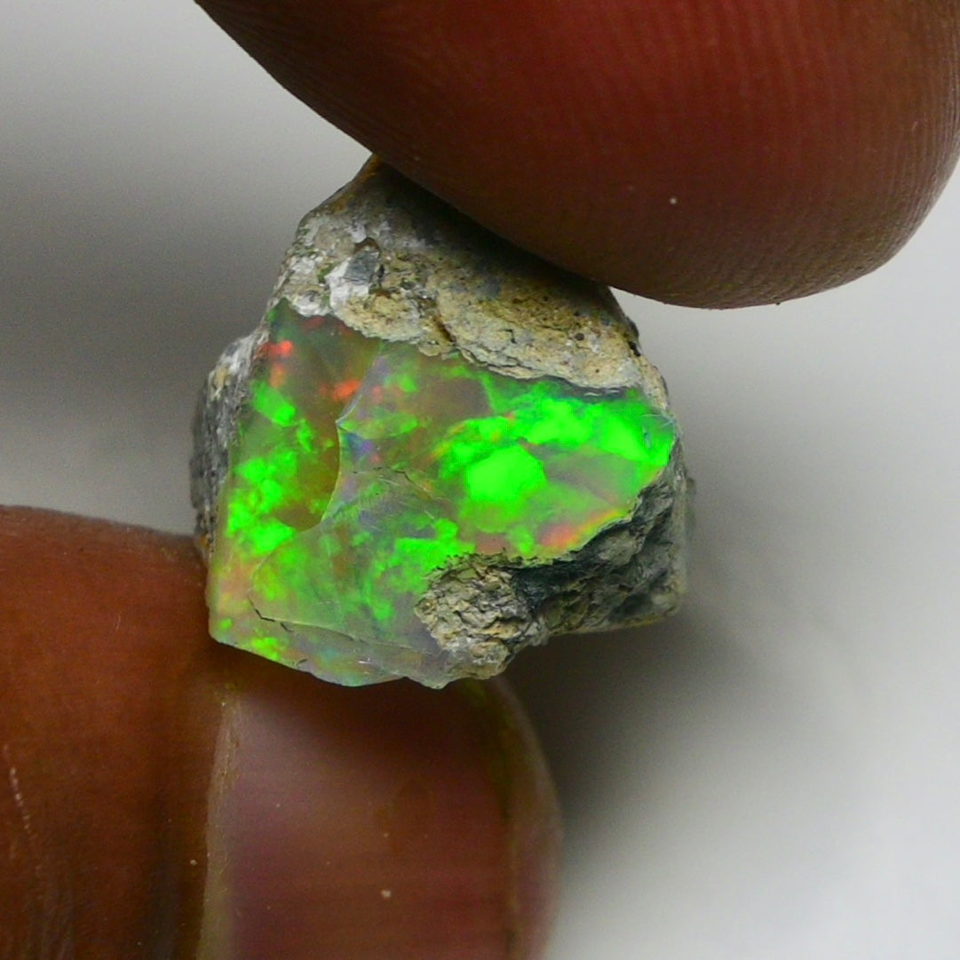 Black Opal 11.40 Carats | Natural Black Ethiopian Opal Rough - Ready for Cutting & Jewelry!