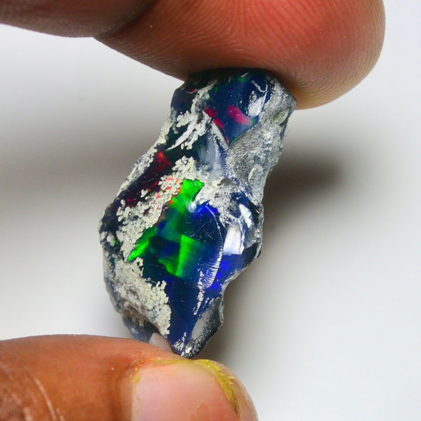 Black Opal 12.50 Carats | Natural Black Ethiopian Opal Rough - Ready for Cutting & Jewelry!