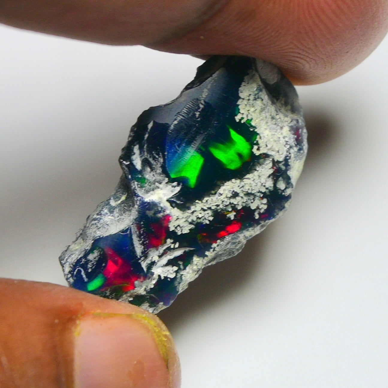 Black Opal 12.50 Carats | Natural Black Ethiopian Opal Rough - Ready for Cutting & Jewelry!