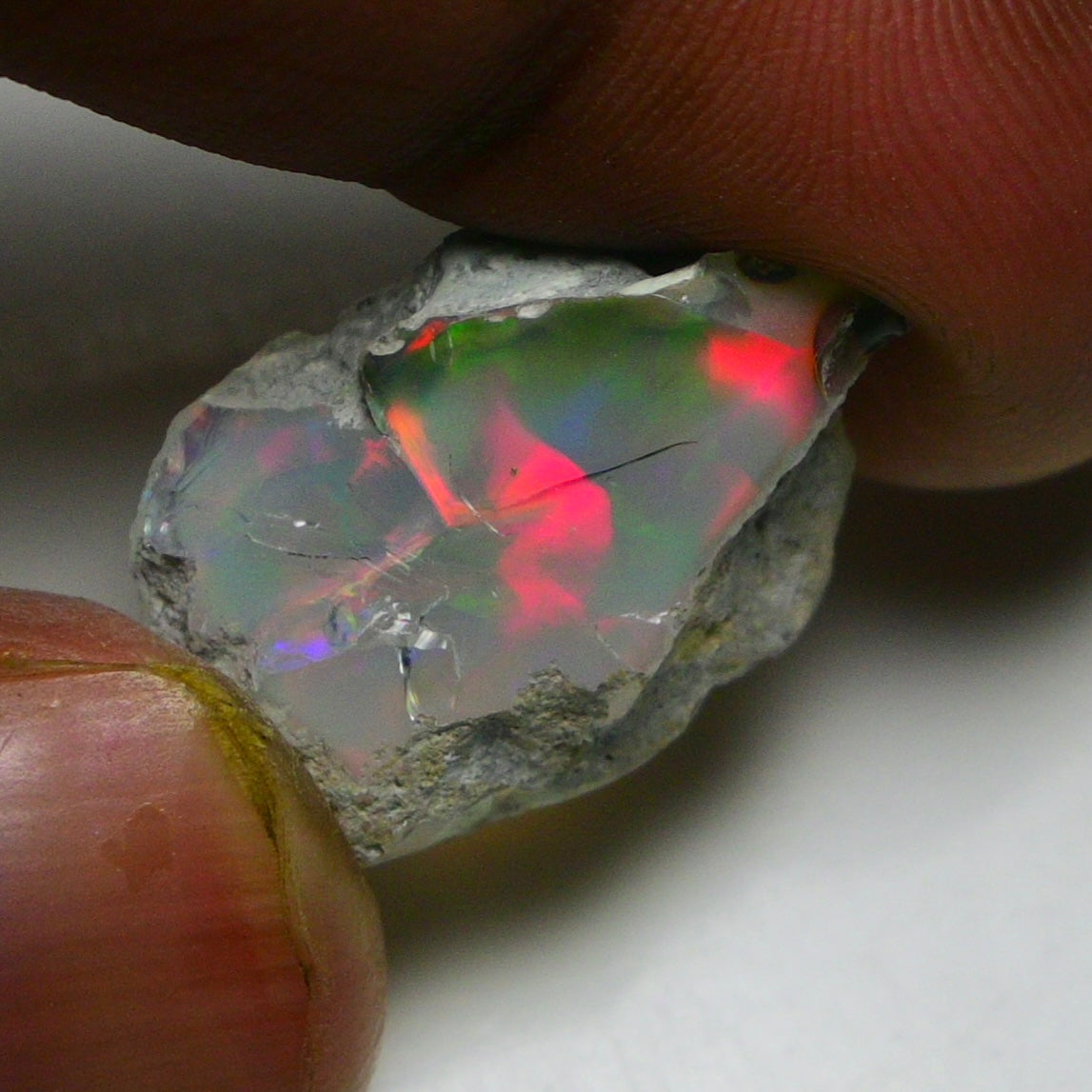 Black Opal 14.60 Carats | Natural Black Ethiopian Opal Rough - Ready for Cutting & Jewelry!