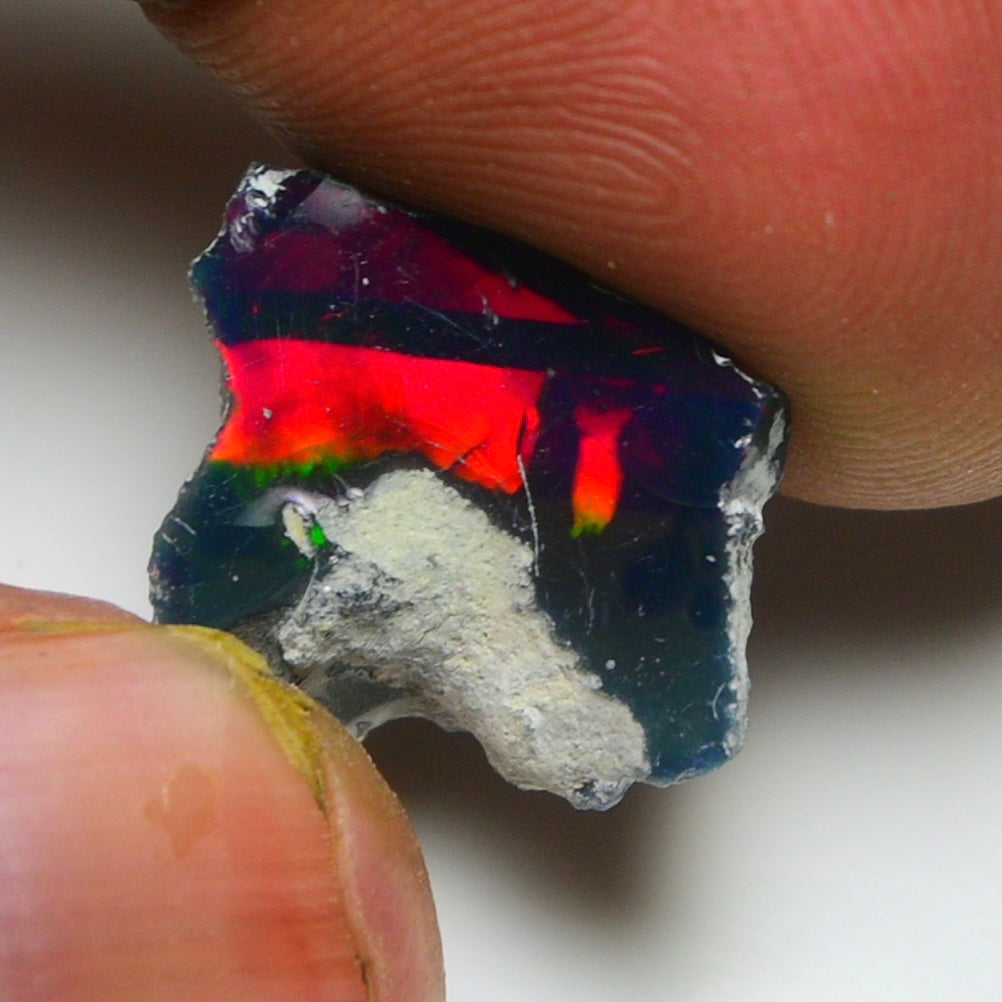 Black Opal 6.60 Carats | Natural Black Ethiopian Opal Rough - Ready for Cutting & Jewelry!