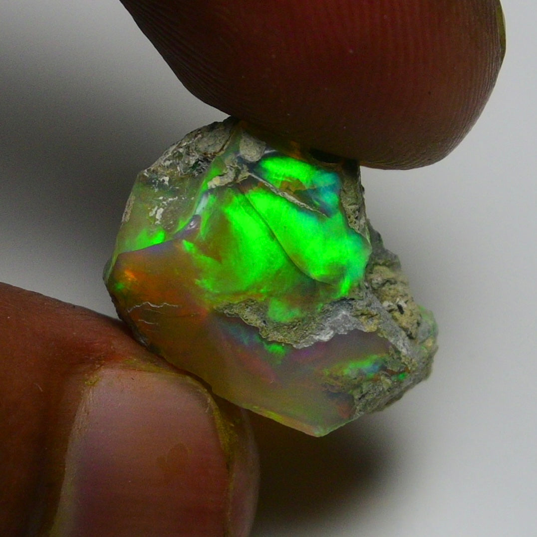 Black Opal 13.80 Carats | Natural Black Ethiopian Opal Rough - Ready for Cutting & Jewelry!