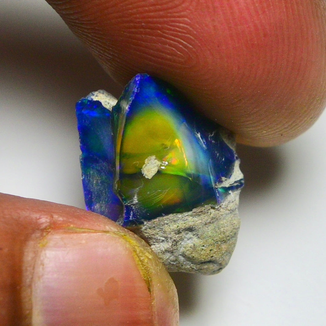 Black Opal 9.00 Carats | Natural Black Ethiopian Opal Rough - Ready for Cutting & Jewelry!