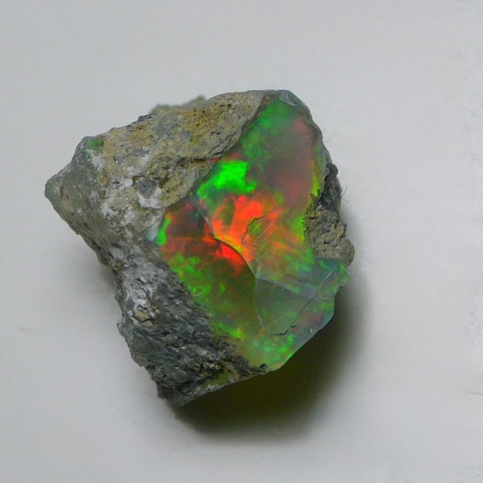 Black Opal 11.40 Carats | Natural Black Ethiopian Opal Rough - Ready for Cutting & Jewelry!