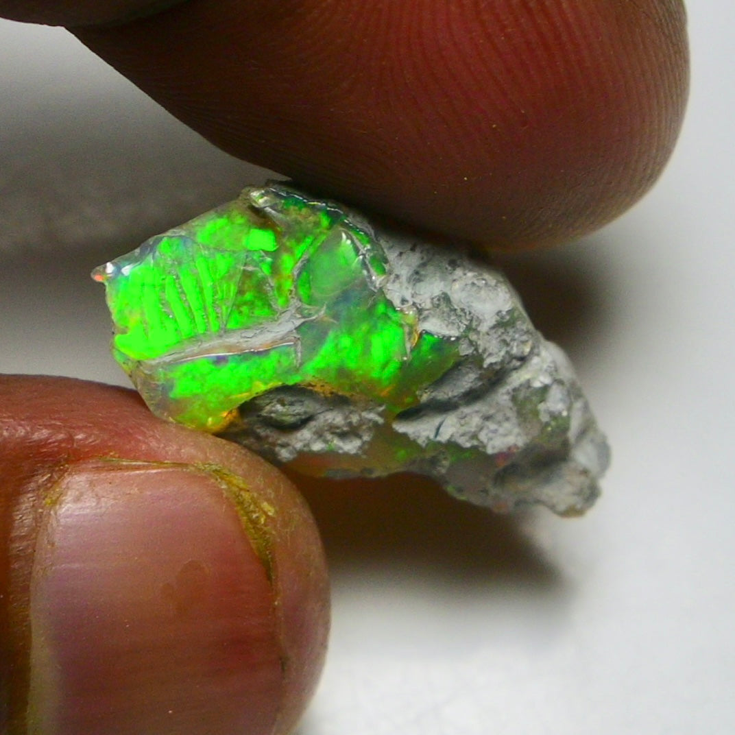 Black Opal 9.40 Carats | Natural Black Ethiopian Opal Rough - Ready for Cutting & Jewelry!