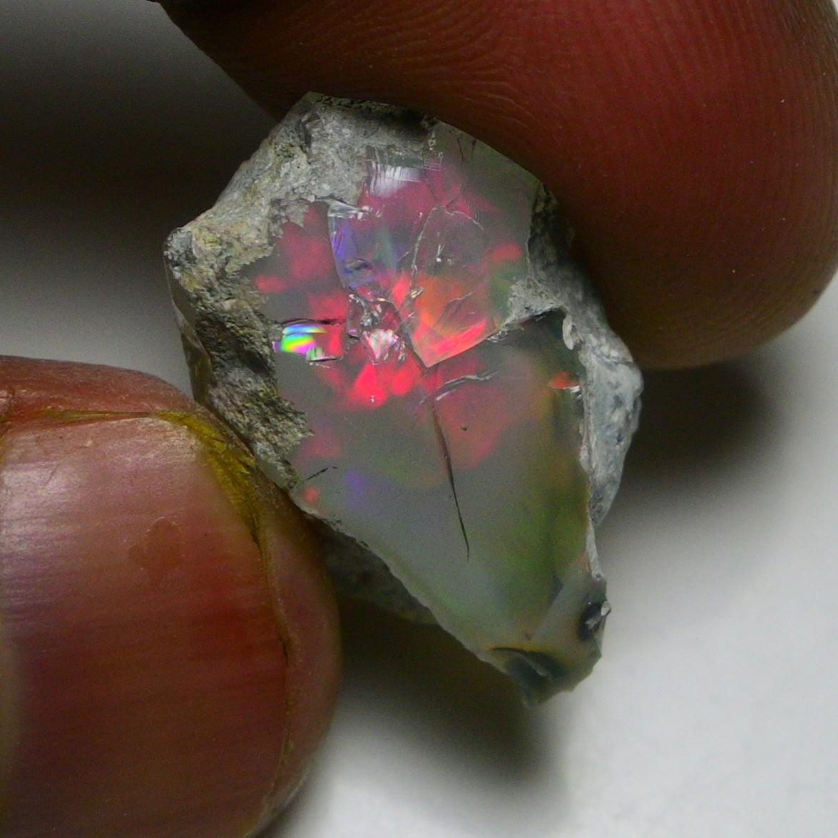 Black Opal 14.60 Carats | Natural Black Ethiopian Opal Rough - Ready for Cutting & Jewelry!